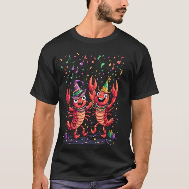 Mardi Gras Crayfish T-Shirt (Front)