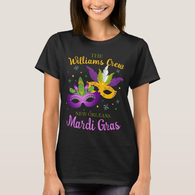Mardi Gras Crew Custom Matching T-shirt (Front)