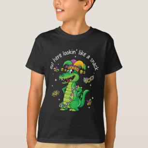 Mardi Gras Crocodile Out Here Lookin' Like A Snack T-Shirt