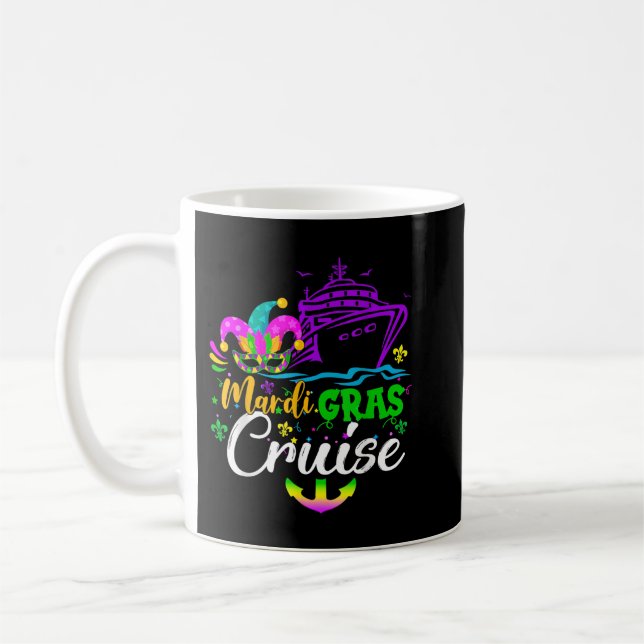 Mardi Gras Cruise 2022 Carnival Matching New Orlea Coffee Mug (Left)