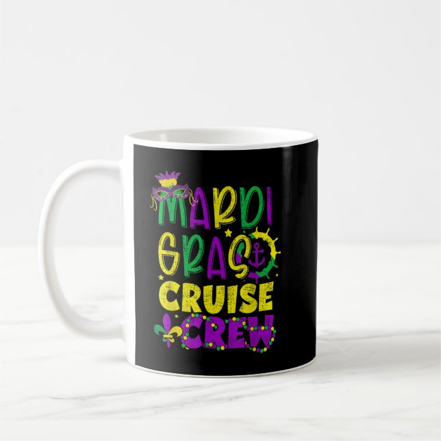 Mardi Gras Cruise 2022 Matching Family Carnival Ho Coffee Mug (Left)