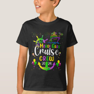 Mardi Gras Cruise 2024 Ship Family Matching Trip N T-Shirt