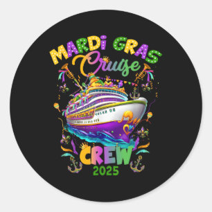 Mardi Gras Cruise 2025 Family Matching Party New O Classic Round Sticker