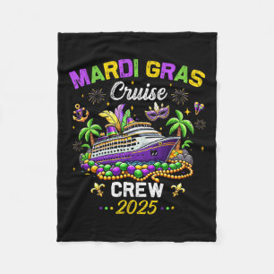 Mardi Gras Cruise 2025 Vintage Family Matching Tri Fleece Blanket