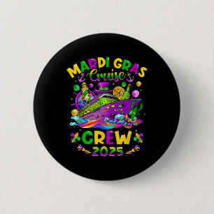 Mardi Gras Cruise Crew 2025 Family Matching Vacati 6 Cm Round Badge
