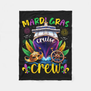 Mardi Gras Cruise Crew 2026 Matching Mardi Gras Pa Fleece Blanket