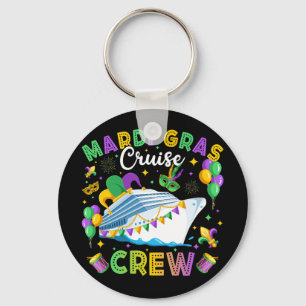 Mardi Gras Cruise Crew Matching Key Ring