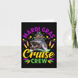 Mardi Gras Cruise Crew Trip New Orleans Family Mat Card