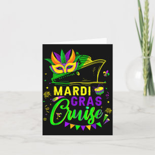 Mardi gras cruise cruising mask cruise ship party card