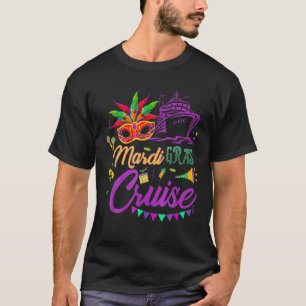 Mardi Gras Cruise Cruising Mask Cruise Ship Party T-Shirt
