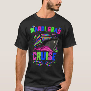 Mardi Gras Cruise Cruising Mask Cruise Ship Party  T-Shirt