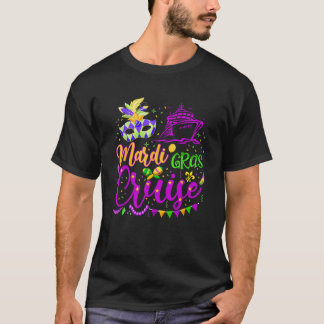 Mardi Gras Cruise Cruising Mask Cruise Ship Party  T-Shirt