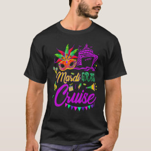 Mardi Gras Cruise Cruising Mask Cruise Ship Party  T-Shirt