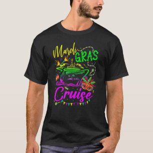 Mardi Gras Cruise Cruising Mask Cruise Ship Party  T-Shirt