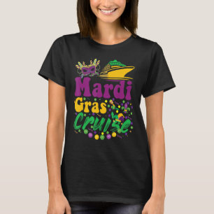 Mardi Gras Cruise Cruising Mask Cruise Ship Party  T-Shirt