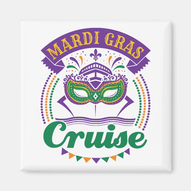 Mardi Gras Cruise Magnet (Front)
