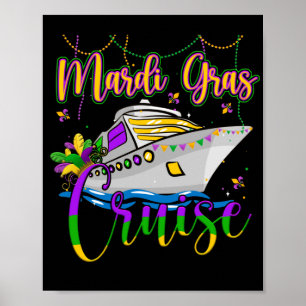 Mardi Gras Cruise Matching Family Carnival Party Poster