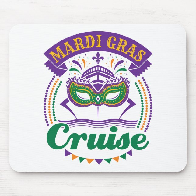 Mardi Gras Cruise Mouse Mat (Front)