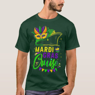 Mardi Gras Cruise Squad 2022 Cruising Mask Cruise T-Shirt