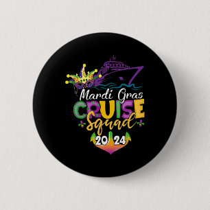 Mardi Gras Cruise Squad 6 Cm Round Badge