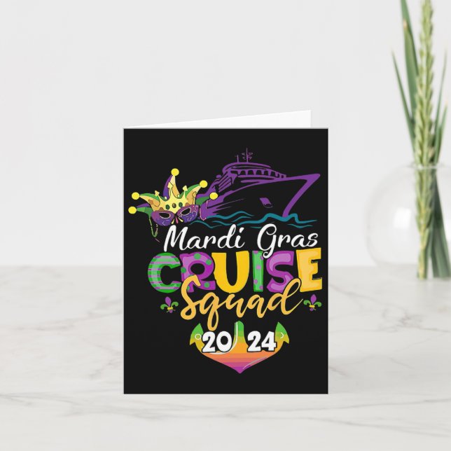 Mardi Gras Cruise Squad  Card (Front)