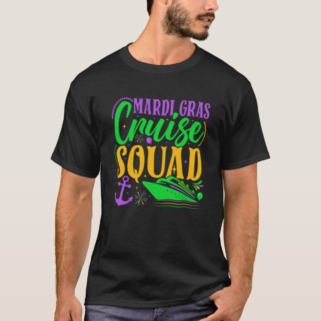 Mardi Gras Cruise Squad Carnival Family Vacation P T-Shirt (Front)