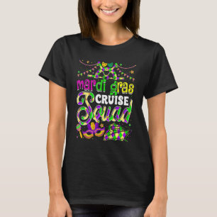 Mardi Gras Cruise Squad Cruising Mask Cruise Ship  T-Shirt