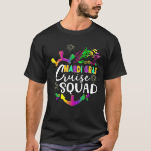 Mardi Gras Cruise Squad Funny Carnival Costume Cel T-Shirt