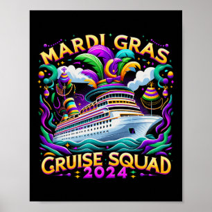 Mardi Gras Cruise Squad Funny Family Matching Trip Poster