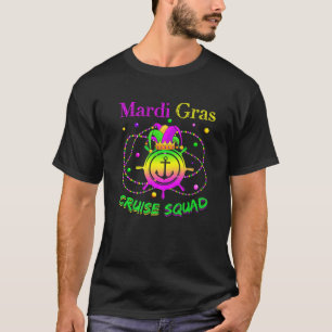 Mardi Gras Cruise Squad Funny Mask Cruise Ship Par T-Shirt