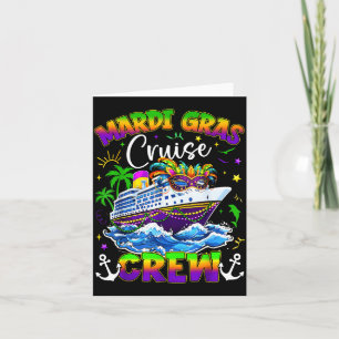 Mardi Gras Cruise Squad Matching Design Card