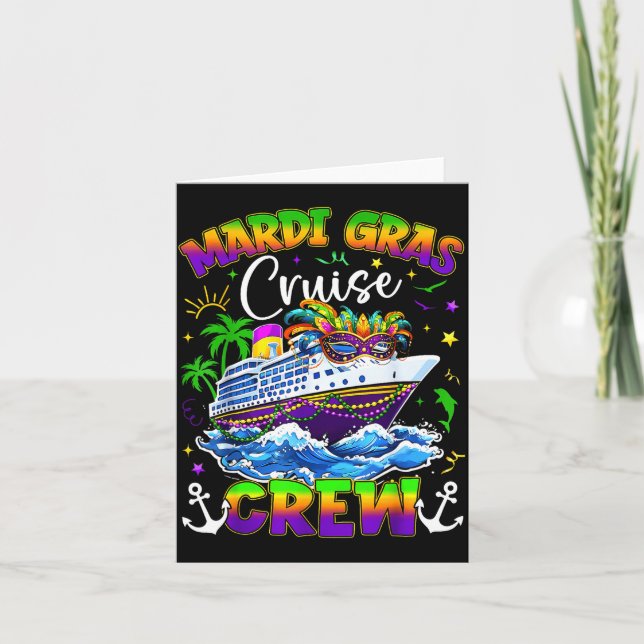 Mardi Gras Cruise Squad Matching Design Card (Front)