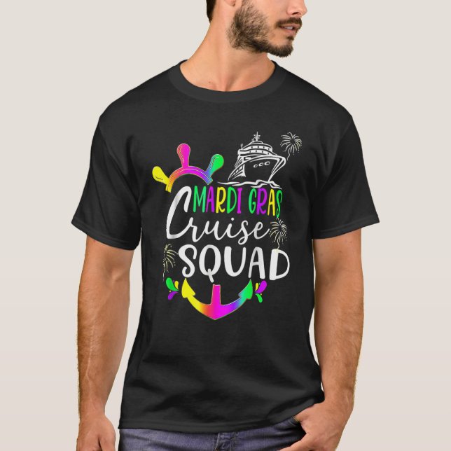 Mardi Gras Cruise Squad Matching Group Family Vaca T-Shirt (Front)