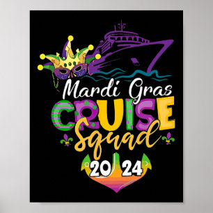 Mardi Gras Cruise Squad Poster