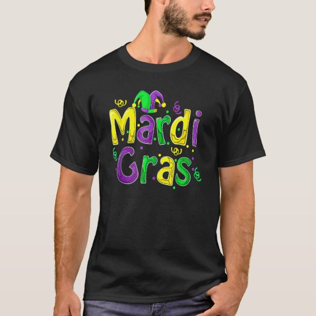 Mardi Gras Cute Carnival Fat Tuesday Funny_1 T-Shirt (Front)