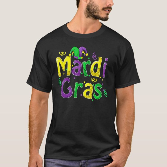Mardi Gras Cute Carnival Fat Tuesday Funny_6 T-Shirt (Front)