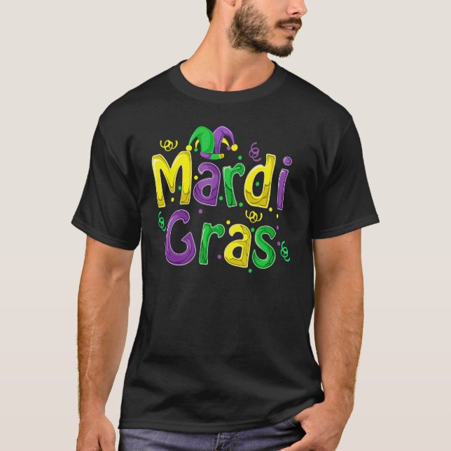 Mardi Gras  Cute Carnival Fat Tuesday Funny Gift T-Shirt (Front)