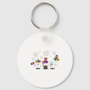 Mardi Gras Cute Three Teeth Beads Mardi Gras Denti Key Ring