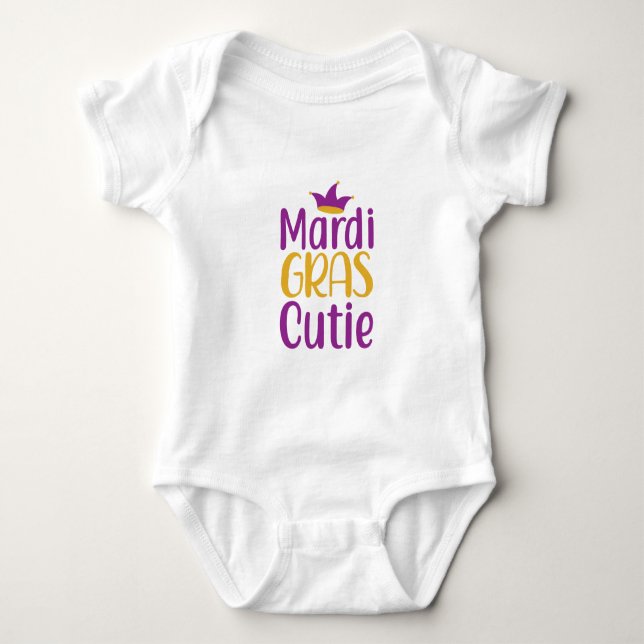 Mardi Gras Cutie Baby Bodysuit (Front)
