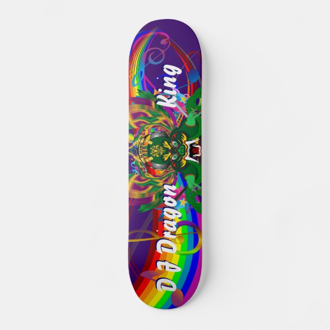 Mardi Gras D. J. Dragon King View notes please Skateboard (Front)