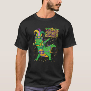 Mardi Gras Dabbing Alligator new orleans culture T-Shirt