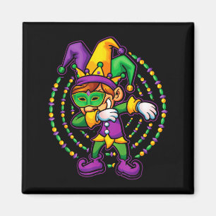 Mardi Gras Dabbing Boys Kids Gift Funny New Orlean Magnet