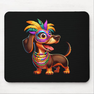 Mardi Gras Dachshund Wearing Mardi Gras Costume Be Mouse Mat