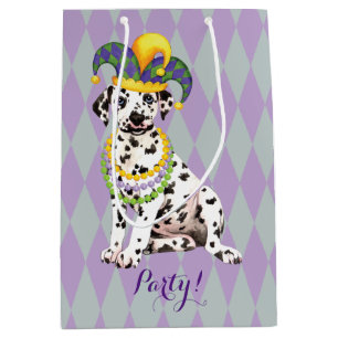 Mardi Gras Dalmatian Medium Gift Bag