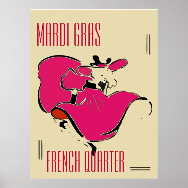 Mardi Gras Dancer, edit text Poster (Front)