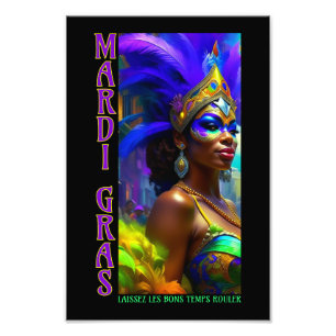 Mardi Gras Dancer Photo Print