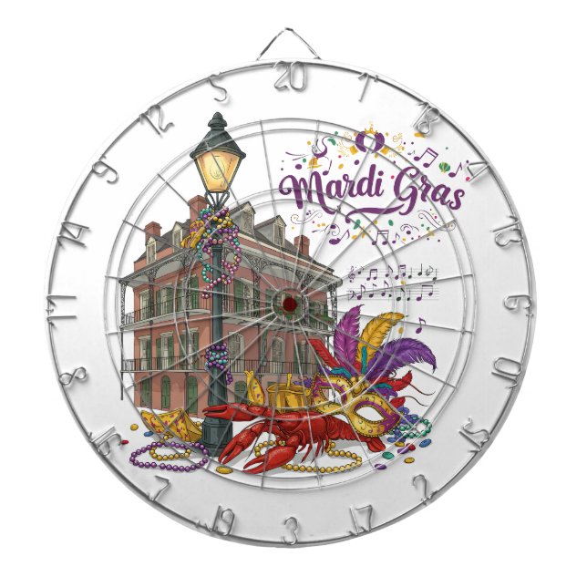 Mardi Gras Dartboard (Front)
