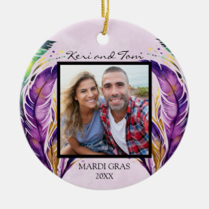 Mardi Gras Dated Photo Ornament