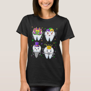 Mardi Gras Dental Squad Group Matching Mardi Gras T-Shirt