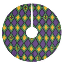 Mardi Gras Diamond Pattern With Fleur De Lis